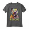 Rescue Dog Colorful Pitbull Dog Adopt Don't Shop - T-shirt per Amanti dei Cani - Regalo per Festività