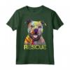 Rescue Dog Colorful Pitbull Dog Adopt Don't Shop - T-shirt per Amanti dei Cani - Regalo per Festività