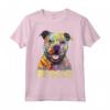 Rescue Dog Colorful Pitbull Dog Adopt Don't Shop - T-shirt per Amanti dei Cani - Regalo per Festività