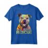 Rescue Dog Colorful Pitbull Dog Adopt Don't Shop - T-shirt per Amanti dei Cani - Regalo per Festività