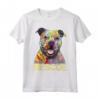 Rescue Dog Colorful Pitbull Dog Adopt Don't Shop - T-shirt per Amanti dei Cani - Regalo per Festività