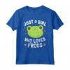 Just A Girl Who Loves Frogs - Maglietta Kawaii Cottagecore con Rana Anime - Regalo Unico per Amanti delle Rane
