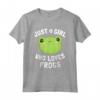 Just A Girl Who Loves Frogs - Maglietta Kawaii Cottagecore con Rana Anime - Regalo Unico per Amanti delle Rane