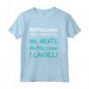 Maglietta Cavalli Frase Divertente - Regalo Amanti Animali - Maglia a Manica con Scritte Ironiche sui Cani - Marca HapTiger