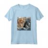 HapTiger T-Shirt Maglietta - Design Gattino e Kraken - Regalo per Amanti degli Animali e Gatti