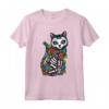 Gatto Teschio di Zucchero Messico Calavera - Maglietta Dia De Los Muertos per Amanti dei Gatti - Regalo Unico per Halloween