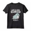 Just A Girl Who Loves Seals - Divertente Foca Costume Maglietta per Donne e Ragazze - Regalo Compleanno o Natale