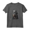 HapTiger Maglietta Rottweiler Dog Lover - Rottie Portrait per Amanti dei Cani e degli Animali - Acquerello Cani