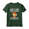 Just A Girl Who Loves Foxes - Carino Costume Da Volpe Maglietta per Donne e Ragazze - Regalo Compleanno o Natale