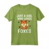 Just A Girl Who Loves Foxes - Carino Costume Da Volpe Maglietta per Donne e Ragazze - Regalo Compleanno o Natale