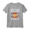 Just A Girl Who Loves Foxes - Carino Costume Da Volpe Maglietta per Donne e Ragazze - Regalo Compleanno o Natale