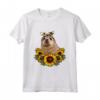 Foca Regalo Girasoli - Divertente Maglietta da Donna con Stampa di Girasoli - Ideale per Compleanni e Natale