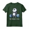 Panda The Struggle Is Real Weightlifting Fitness Gym Funny Maglietta - Cute Workout Coach Gift for Men - Perfect Birthday or Christmas Present
