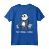 Panda The Struggle Is Real Weightlifting Fitness Gym Funny Maglietta - Cute Workout Coach Gift for Men - Perfect Birthday or Christmas Present