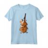Gatto divertente che suona il contrabbasso - Fantastica Maglietta per Musicisti e Amanti dei Gatti - Ideale per Regali Compleanno o Natale
