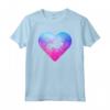 Regalo di Equitazione Cavallo per Donne o Ragazze - Maglietta Cuore Rosa, Viola e Blu - Ideale per Appassionate di Equitazione