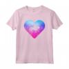 Regalo di Equitazione Cavallo per Donne o Ragazze - Maglietta Cuore Rosa, Viola e Blu - Ideale per Appassionate di Equitazione