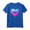 Regalo di Equitazione Cavallo per Donne o Ragazze - Maglietta Cuore Rosa, Viola e Blu - Ideale per Appassionate di Equitazione