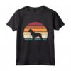 Retro Vintage Sunset Dog Pet Lover Epagneul Breton Brittany Maglietta - Perfect Tee for Dog Owners to Start Conversations