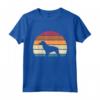 Retro Vintage Sunset Dog Pet Lover Epagneul Breton Brittany Maglietta - Perfect Tee for Dog Owners to Start Conversations