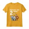 Bambino 2 Compleanno Bambini & Zoo - Maglietta Regalo 2 Anni con Animali - Ideale per Feste di Compleanno nei Parchi Zoologici