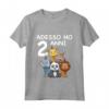 Bambino 2 Compleanno Bambini & Zoo - Maglietta Regalo 2 Anni con Animali - Ideale per Feste di Compleanno nei Parchi Zoologici