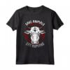 Salva gli Animali, Mangia gli Umani - Satanico Pentagramma Vegetariano Maglietta - Abbigliamento Alternativo per Fan di Satana e Amanti degli Animali