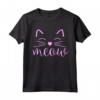 Meow Cute Cat Face - Maglietta divertente per amanti dei gatti - Ideale per ragazze e mamme appassionate degli animali