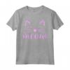 Meow Cute Cat Face - Maglietta divertente per amanti dei gatti - Ideale per ragazze e mamme appassionate degli animali