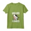 Donna Just A Girl Who Loves Cows - Costume Da Contadino Di Mucca Maglietta con Collo a V - Regalo Divertente per Amanti delle Mucche