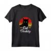 Gatto Daddy Retro Vintage Design Maglietta - Cuore di Gatto per Amanti dei Gatti - Regalo Divertente per Compleanni e Natale