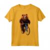 Orso Grizzly Felice in Bicicletta - Maglietta divertente con Design unico per Appassionati di Orsi di tutte le età
