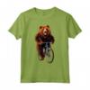 Orso Grizzly Felice in Bicicletta - Maglietta divertente con Design unico per Appassionati di Orsi di tutte le età