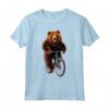 Orso Grizzly Felice in Bicicletta - Maglietta divertente con Design unico per Appassionati di Orsi di tutte le età