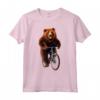 Orso Grizzly Felice in Bicicletta - Maglietta divertente con Design unico per Appassionati di Orsi di tutte le età