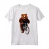 Orso Grizzly Felice in Bicicletta - Maglietta divertente con Design unico per Appassionati di Orsi di tutte le età