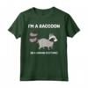 I'm a Raccoon in a Human Costume Funny Maglietta - Cute Cartoon Graphic Tee for Raccoon Fans - Great Gift for Animal Lovers