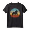 Gorilla Retro Vintage anni '60 '70 Tramonto Scimmia Mammifero Zoo Animale Maglietta - Design Sunset Silhouette - Ideale per Amanti degli Animali e Zookeeper