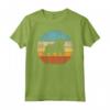 Gorilla Retro Vintage anni '60 '70 Tramonto Scimmia Mammifero Zoo Animale Maglietta - Design Sunset Silhouette - Ideale per Amanti degli Animali e Zookeeper