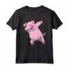 Dabbing Pig Divertente Maiale Maglietta - Vestito da Maiale Tamponante per Compleanno o Natale - Ideale per Adulti e Bambini