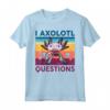 I Axolotl Questions - Maglietta da bambino stile retrò con motivo Axolotl Kawaii - Perfetta come Regalo Divertente per Bambini e Amanti degli Animali