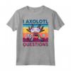 I Axolotl Questions - Maglietta da bambino stile retrò con motivo Axolotl Kawaii - Perfetta come Regalo Divertente per Bambini e Amanti degli Animali