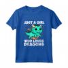 Just A Girl Who Loves Dragons - Maglietta Drago Carino Costume - Regalo Compleanno o Natale