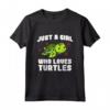 Just A Girl Who Loves Turtles - Carino Costume Maglietta per Donne Amanti delle Tartarughe - Ideale per Compleanno o Natale