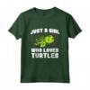 Just A Girl Who Loves Turtles - Carino Costume Maglietta per Donne Amanti delle Tartarughe - Ideale per Compleanno o Natale
