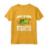 Just A Girl Who Loves Turtles - Carino Costume Maglietta per Donne Amanti delle Tartarughe - Ideale per Compleanno o Natale