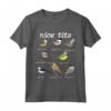 HapTiger, Funny Tit Birds Birdwatcher Maglietta - Unique Gift for Birdwatchers and Parrot Lovers - Bird Lover Tee with 8 Types of Tit Birds