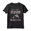 Just a Girl who loves Horses And Dogs - Ragazza cane e cavallo Maglietta - Ideale come Regalo per Amanti degli Animali