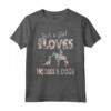 Just a Girl who loves Horses And Dogs - Ragazza cane e cavallo Maglietta - Ideale come Regalo per Amanti degli Animali