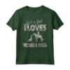 Just a Girl who loves Horses And Dogs - Ragazza cane e cavallo Maglietta - Ideale come Regalo per Amanti degli Animali